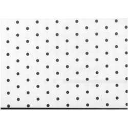 PAPEL REGALO ROLLO 31 SETIMPRES UNIDAD ESTUCADO BLANCO PUNTOS NEGRO E36B