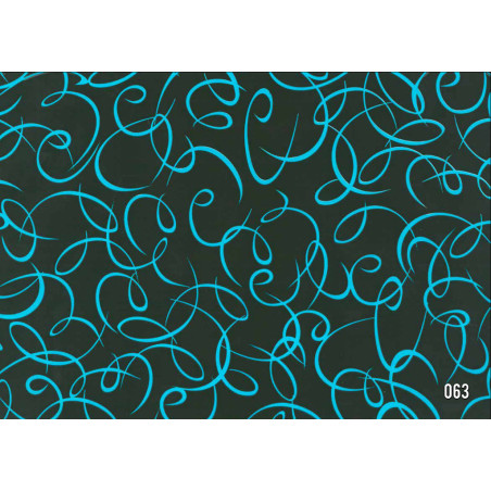 PAPEL REGALO ROLLO 31 SETIMPRES PACK 2U ESTUCADO NEGRO RIZOS AZUL E42AZ