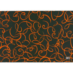 PAPEL REGALO ROLLO 31 SETIMPRES PACK 2U ESTUCADO NEGRO RIZOS NARANJA E42NR