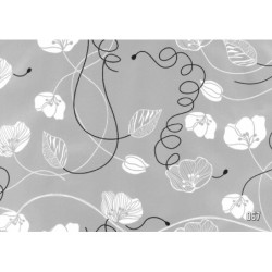 PAPEL REGALO ROLLO 31 SETIMPRES PACK 2U ESTUCADO PLATA FLORES BLANCAS E45P