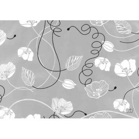 PAPEL REGALO ROLLO 31 SETIMPRES PACK 2U ESTUCADO PLATA FLORES BLANCAS E45P