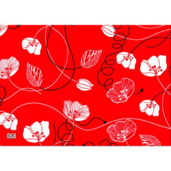 PAPEL REGALO ROLLO 31 SETIMPRES PACK 2U ESTUCADO ROJO FLORES BLANCAS E45R