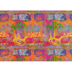 PAPEL REGALO ROLLO 31 SETIMPRES PACK 2U ESTUCADO GRAFFITI ORO E46R