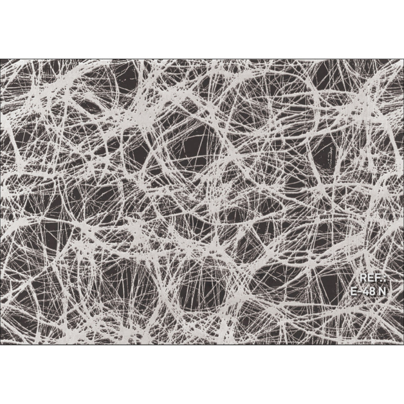 PAPEL REGALO ROLLO 31 SETIMPRES PACK 2U ESTUCADO NEGRO LINEAS BLANCO E48N