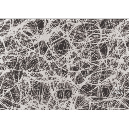 PAPEL REGALO ROLLO 31 SETIMPRES PACK 2U ESTUCADO NEGRO LINEAS BLANCO E48N