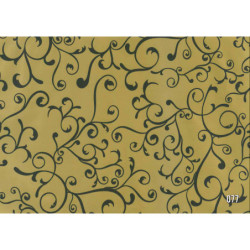 PAPEL REGALO ROLLO 31 SETIMPRES PACK 2U ESTUCADO ORO RAMAS NEGRO E49OR