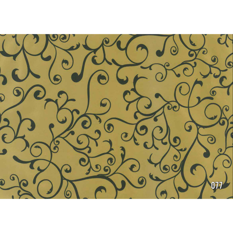 PAPEL REGALO ROLLO 31 SETIMPRES PACK 2U ESTUCADO ORO RAMAS NEGRO E49OR