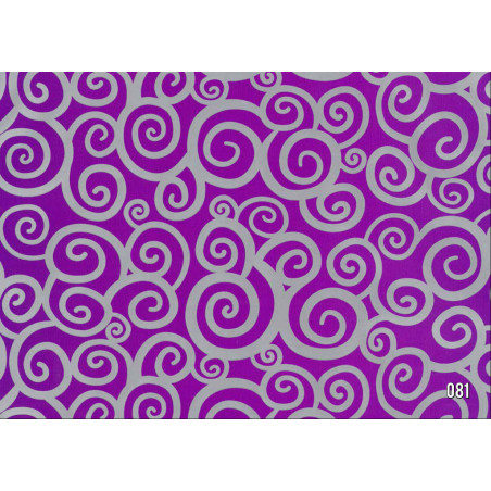 PAPEL REGALO ROLLO 31 SETIMPRES PACK 2U ESTUCADO VIOLETA ESPIRALES PLATA E51VL