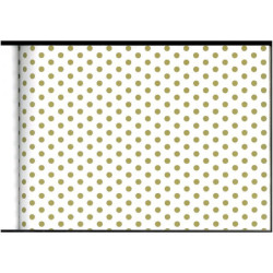 PAPEL REGALO ROLLO 31 SETIMPRES PACK 2U ESTUCADO BLANCO PUNTOS ORO E52BO