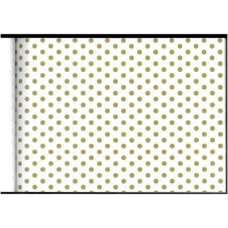 PAPEL REGALO ROLLO 31 SETIMPRES PACK 2U ESTUCADO BLANCO PUNTOS ORO E52BO