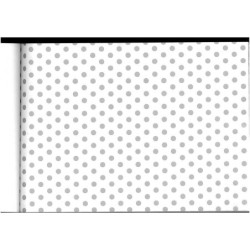 PAPEL REGALO ROLLO 31 SETIMPRES PACK 2U ESTUCADO BLANCO PUNTOS PLATA E52BP