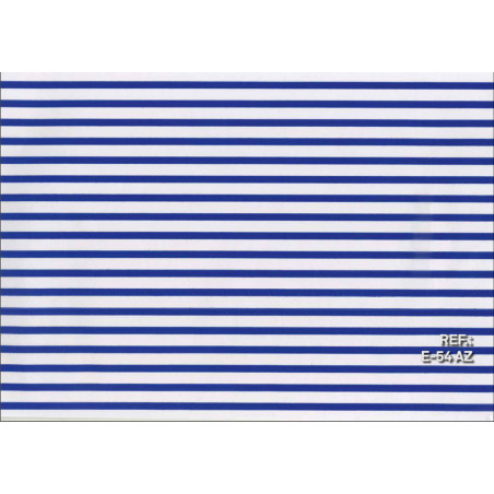 PAPEL REGALO ROLLO 31 SETIMPRES ESTUCADO BANDAS BLANCO/AZUL E54AZ PACK 2U