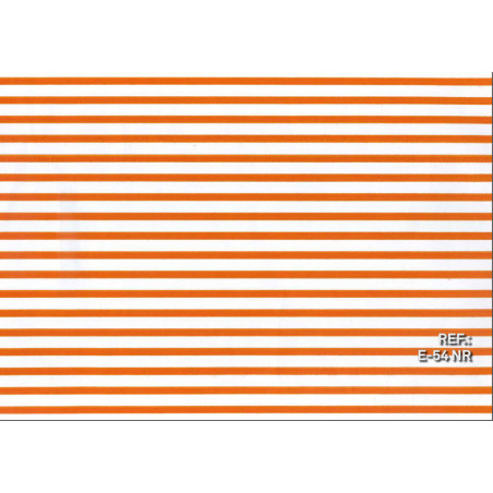 PAPEL REGALO ROLLO 31 SETIMPRES ESTUCADO BANDAS BLANCO/NARANJA E54NR PACK 2U