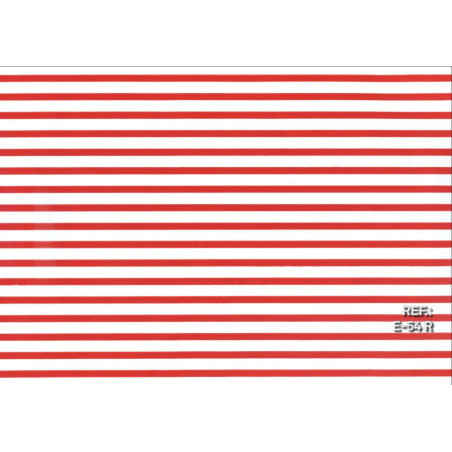 PAPEL REGALO ROLLO 31 SETIMPRES ESTUCADO BANDAS BLANCO/ROJO E54R PACK 2U