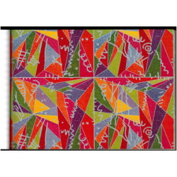 PAPEL REGALO ROLLO 31 SETIMPRES PACK 2U ESTUCADO TRIANGULOS ROJO E55R