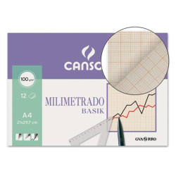 PAPEL MILIMETRADO CANSON MINIPACK A-4 100GR 12H 200406323