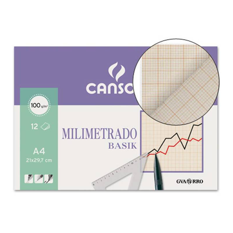 PAPEL MILIMETRADO CANSON MINIPACK A-4 100GR 12H 200406323