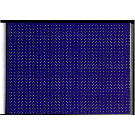 PAPEL REGALO ROLLO 31 SETIMPRES PACK 2U ESTUCADO PUNTOS ORO FONDO AZUL E58AZ