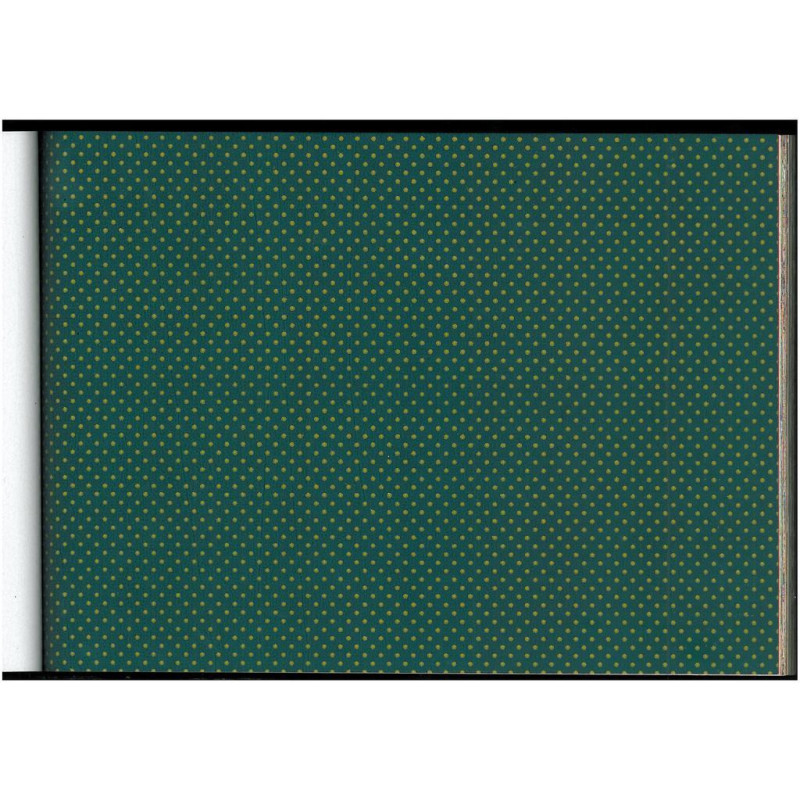 PAPEL REGALO ROLLO 31 SETIMPRES PACK 2U ESTUCADO PUNTOS ORO FONDO VERDE E58VR