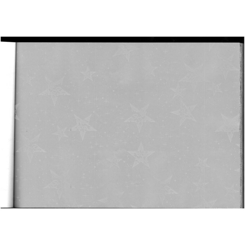 PAPEL REGALO ROLLO 31 SETIMPRES PACK 2U ESTUCADO ESTRELLAS BLANCO FONDO PLATA E59P