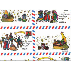 PAPEL REGALO ROLLO 62 SETIMPRES ESTUCADO NAVIDAD CARTAS BLANCO N15R