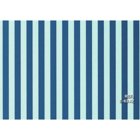 PAPEL REGALO ROLLO 31 SETIMPRES PACK 2U ESTUCADO RAYAS AZUL FONDO AZUL E63AZ