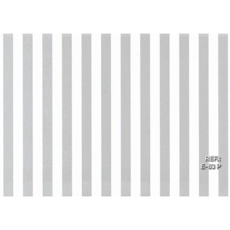 PAPEL REGALO ROLLO 31 SETIMPRES PACK 2U ESTUCADO RAYAS PLATA FONDO BLANCO E63P