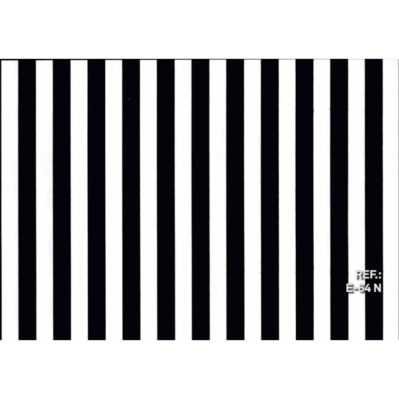 PAPEL REGALO ROLLO 31 SETIMPRES ESTUCADO BANDAS NEGRO/BLANCO E64N PACK 2U