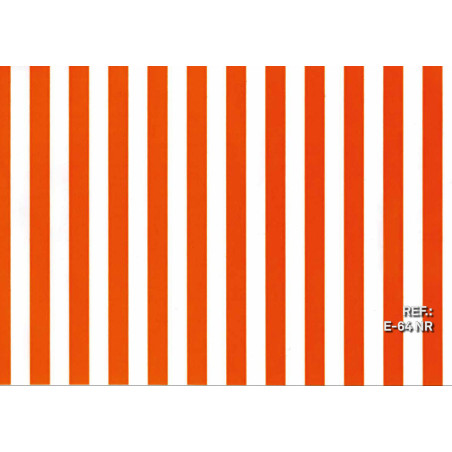 PAPEL REGALO ROLLO 31 SETIMPRES ESTUCADO BANDAS NARANJA/BLANCO E64NR PACK 2U