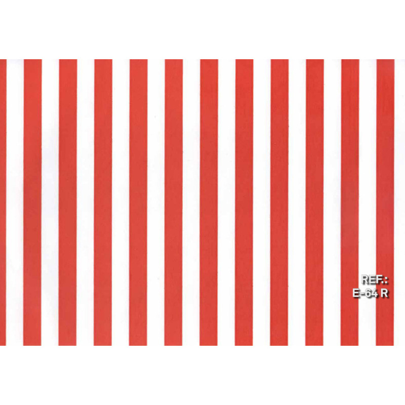 PAPEL REGALO ROLLO 31 SETIMPRES ESTUCADO BANDAS ROJO/BLANCO E64R PACK 2U