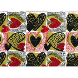 PAPEL REGALO ROLLO 31 SETIMPRES ESTUCADO CORAZONES ORO E65OR PACK 2U