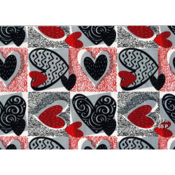 PAPEL REGALO ROLLO 31 SETIMPRES ESTUCADO CORAZONES PLATA E65P PACK 2U