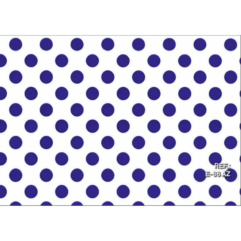 PAPEL REGALO ROLLO 31 SETIMPRES ESTUCADO PUNTOS AZUL FONDO BLANCO E66AZ PACK 2U