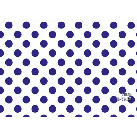 PAPEL REGALO ROLLO 31 SETIMPRES ESTUCADO PUNTOS AZUL FONDO BLANCO E66AZ PACK 2U