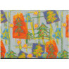 PAPEL REGALO ROLLO 62 SETIMPRES ESTUCADO NAVIDAD ARBOLES PLATA N4P