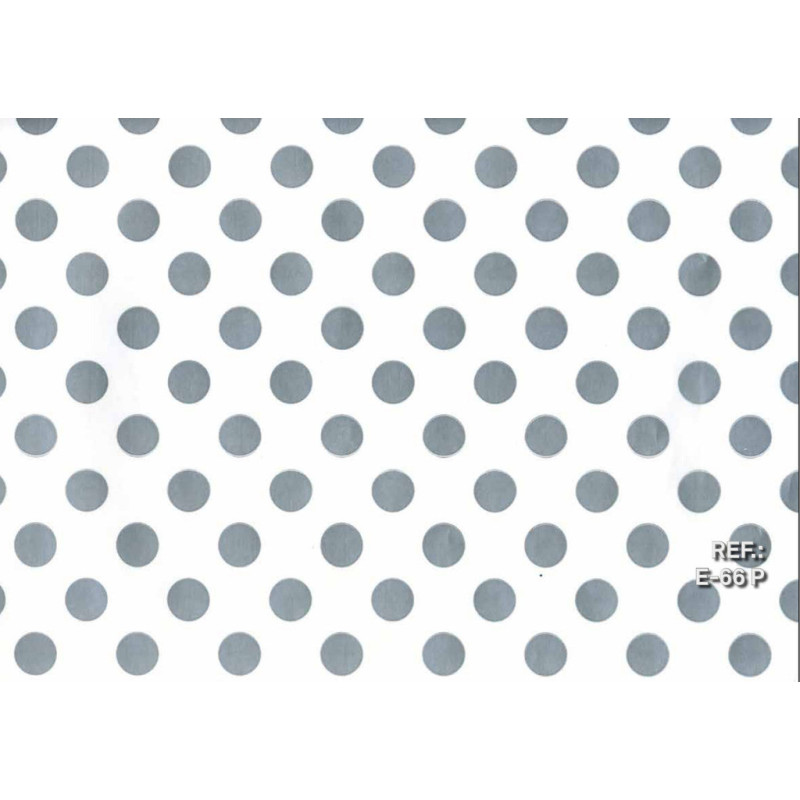 PAPEL REGALO ROLLO 31 SETIMPRES ESTUCADO PUNTOS PLATA FONDO BLANCO E66P PACK 2U
