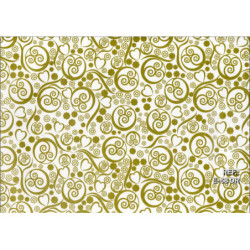 PAPEL REGALO ROLLO 31 SETIMPRES ESTUCADO ESPIRALES ORO FONDO BLANCO E68OR PACK 2U