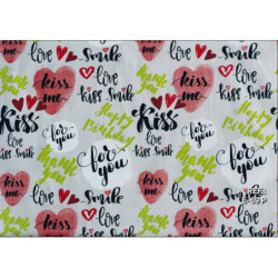 PAPEL REGALO ROLLO 31 SETIMPRES ESTUCADO MENSAJES FONDO PLATA E69P PACK 2U