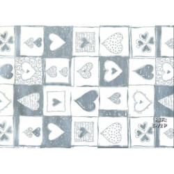 PAPEL REGALO ROLLO 31 SETIMPRES ESTUCADO CORAZONES PLATA E72P PACK 2U