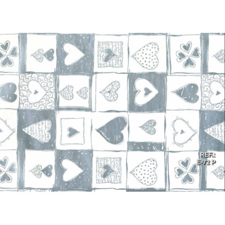 PAPEL REGALO ROLLO 31 SETIMPRES ESTUCADO CORAZONES PLATA E72P PACK 2U