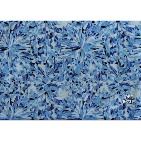 PAPEL REGALO ROLLO 31 SETIMPRES ESTUCADO PSICODELIA AZUL FONDO PLATA E73P PACK 2U