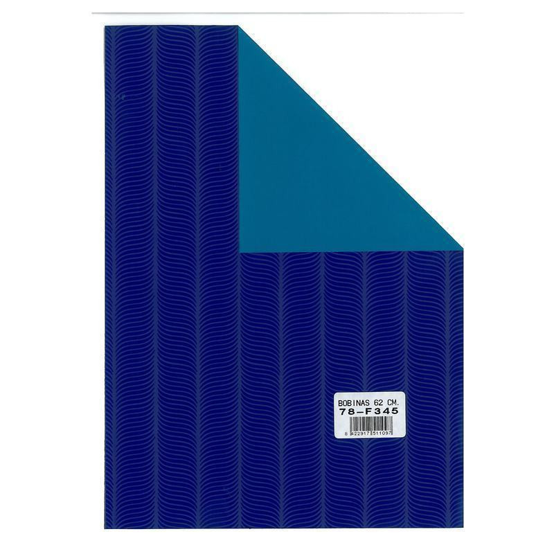 PAPEL REGALO ROLLO 31 CINSA ESTUCADO BICOLOR AZUL MAR TURQUESA 2,5KG 78-F345 ^