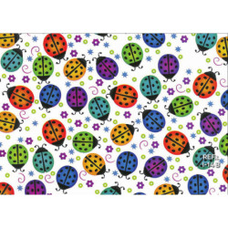 PAPEL REGALO ROLLO 31 SETIMPRES PACK 2U ESTUCADO INFANTIL MARIQUITAS BLANCO I14B