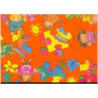 PAPEL REGALO ROLLO 31 SETIMPRES PACK 2U ESTUCADO INFANTIL NIÑOS PUZZLE NARANJA I8NR