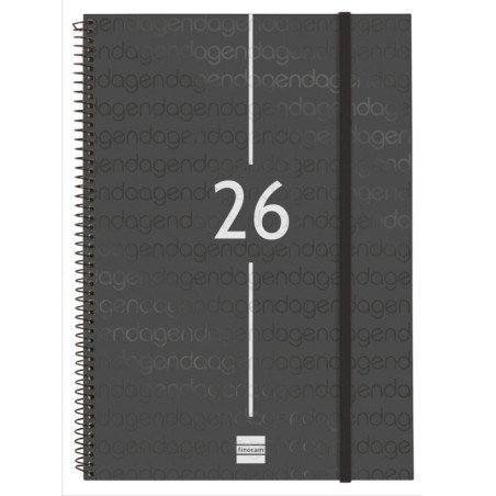 AGENDA YEAR E40 SVV 2026 NEGRO+ FINOCAM26 742046026 217 X 14 X 297 MM