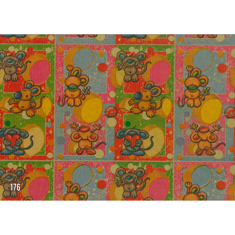 PAPEL REGALO ROLLO 31 SETIMPRES PACK 2U INFANTIL KRAFT RATONCITOS IK7R