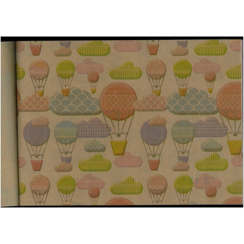PAPEL REGALO ROLLO 31 SETIMPRES PACK 2U INFANTIL KRAFT GLOBOS IK8R