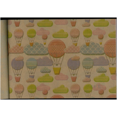 PAPEL REGALO ROLLO 31 SETIMPRES PACK 2U INFANTIL KRAFT GLOBOS IK8R
