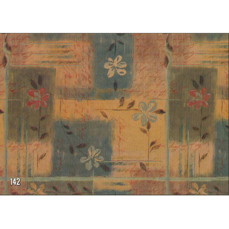 PAPEL REGALO ROLLO 31 SETIMPRES PACK 2U KRAFT FLORES AZUL K11AZ