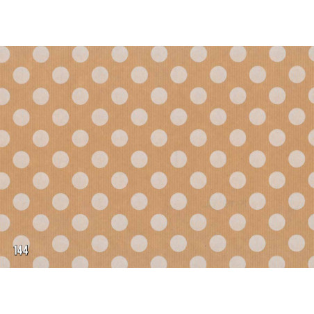 PAPEL REGALO ROLLO 31 SETIMPRES PACK 2U KRAFT PUNTOS BLANCOS K19BL